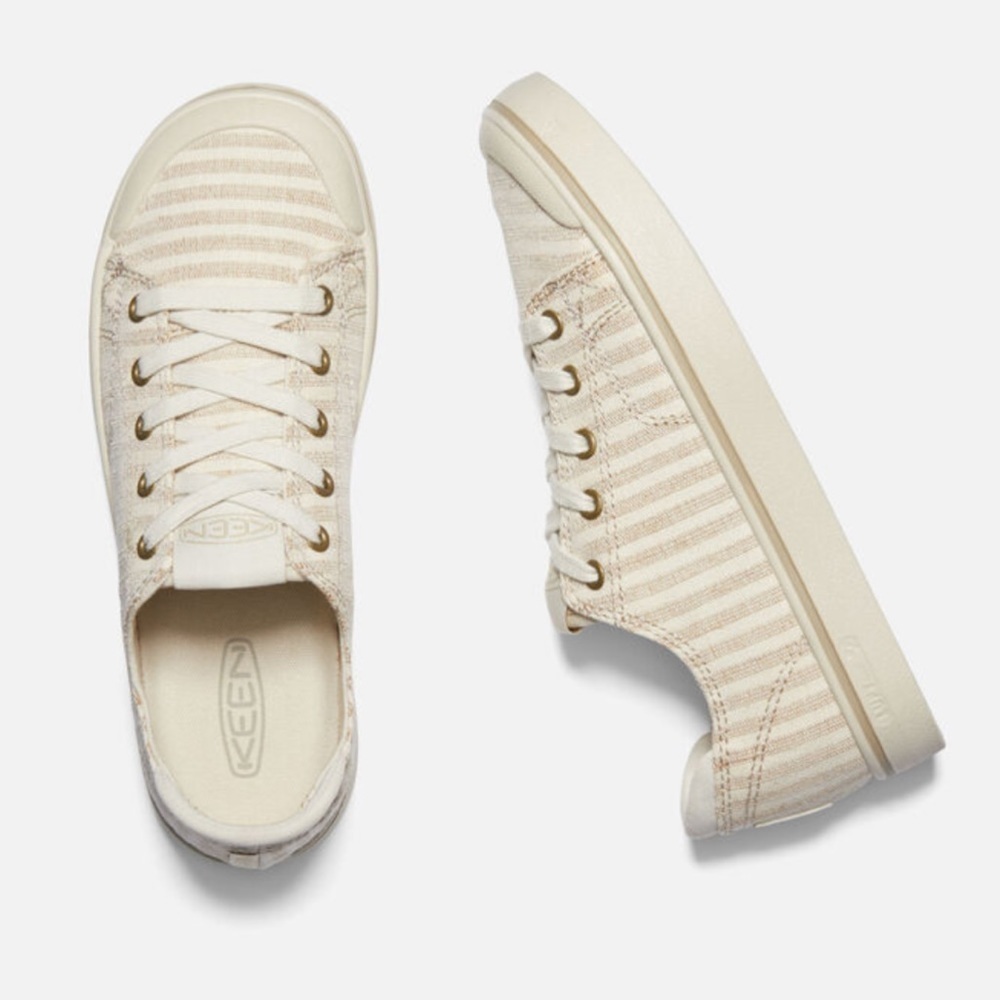 Keen Elsa IV Beige Striped Canvas Sneakers Natural/Birch